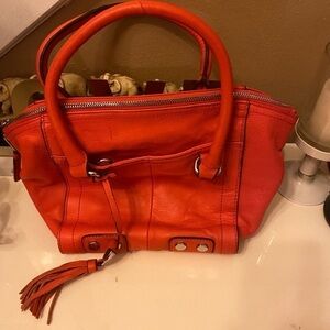 Nwot TIGNANELLO CORAL/TANGERINE COLORED HANDBAG